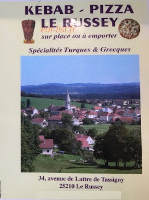 Kebab Le Russey — carte page 1