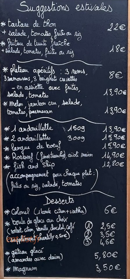 Snack — carte page 6