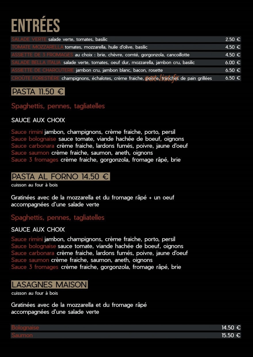 La bella italia — carte page 3