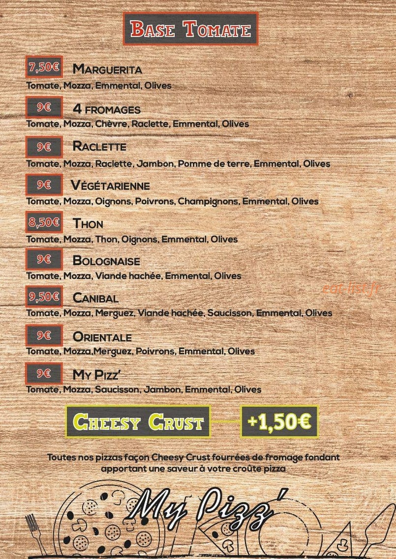 My Pizz — carte page 3