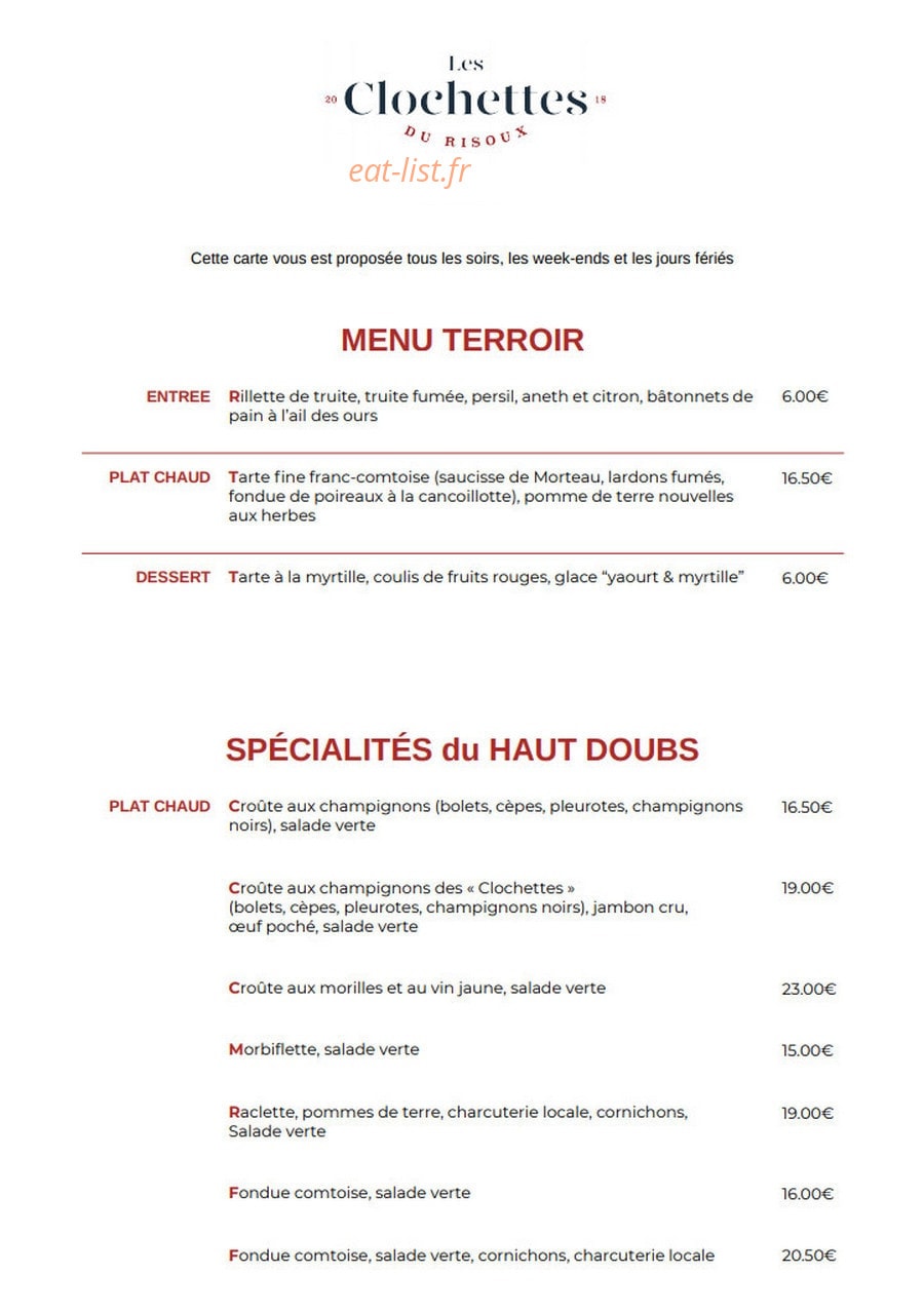 Les Clochettes du Risoux — carte page 2