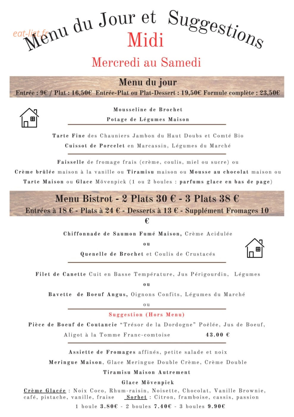 La Table du Cébriot — carte page 2