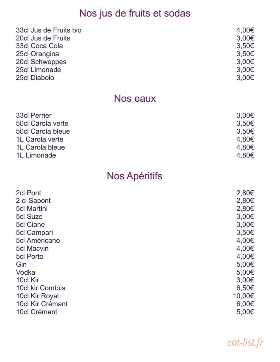 l'Oeil de Boeuf — carte page 6