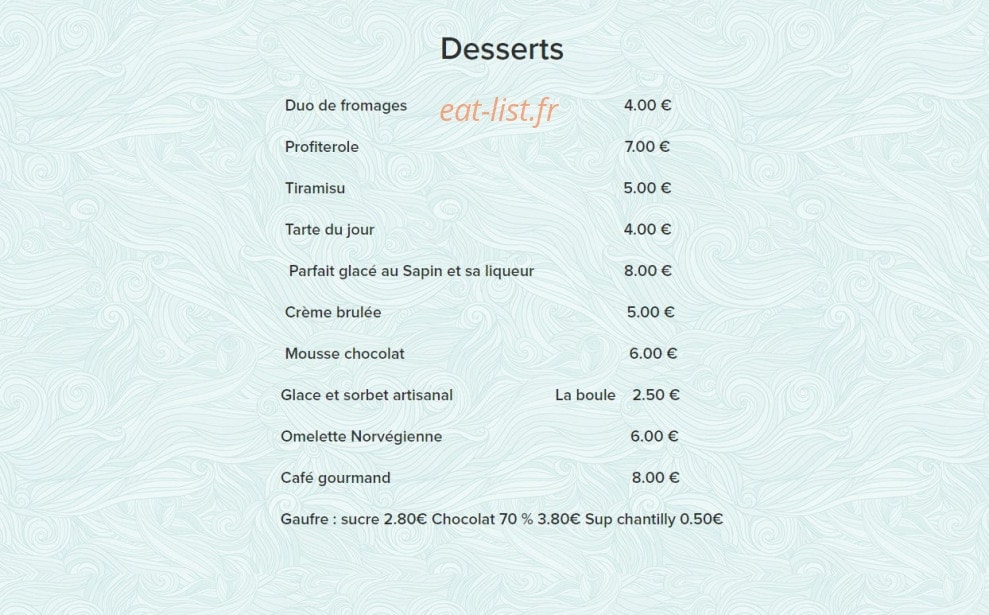 Le chalet de la source — carte page 2