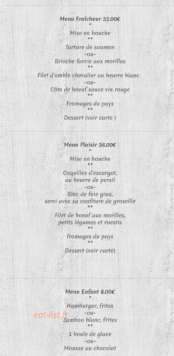 Taverne du Grand Tetras — carte page 3
