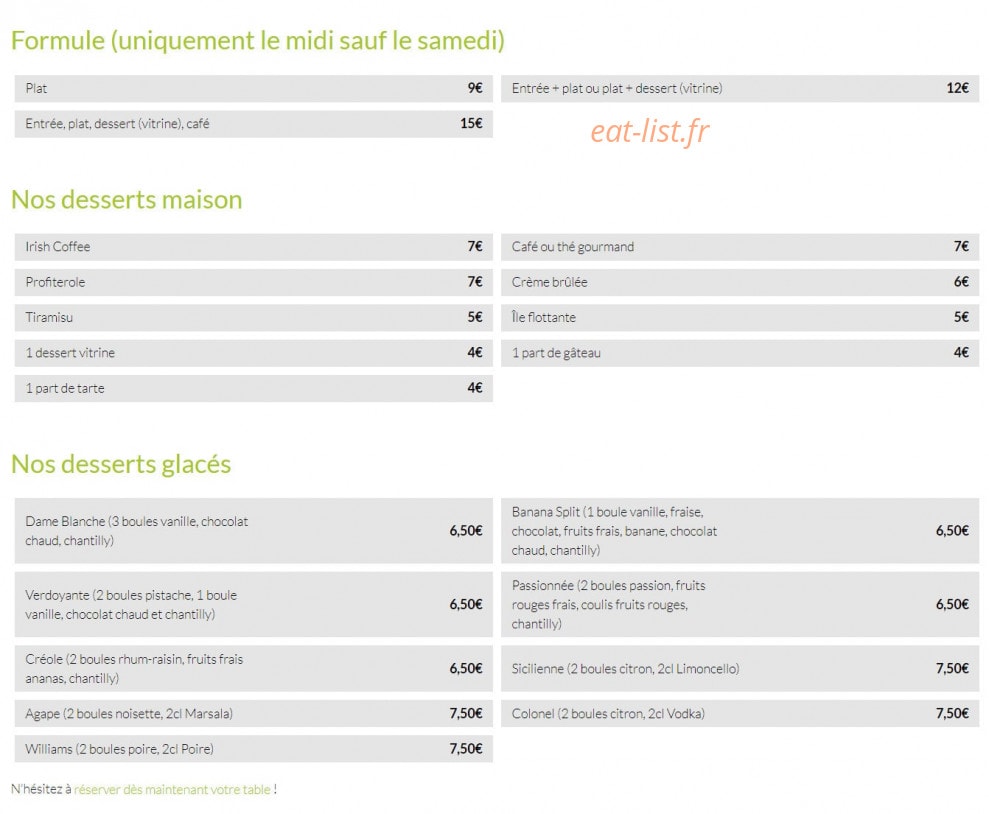 L'Agape — carte page 3