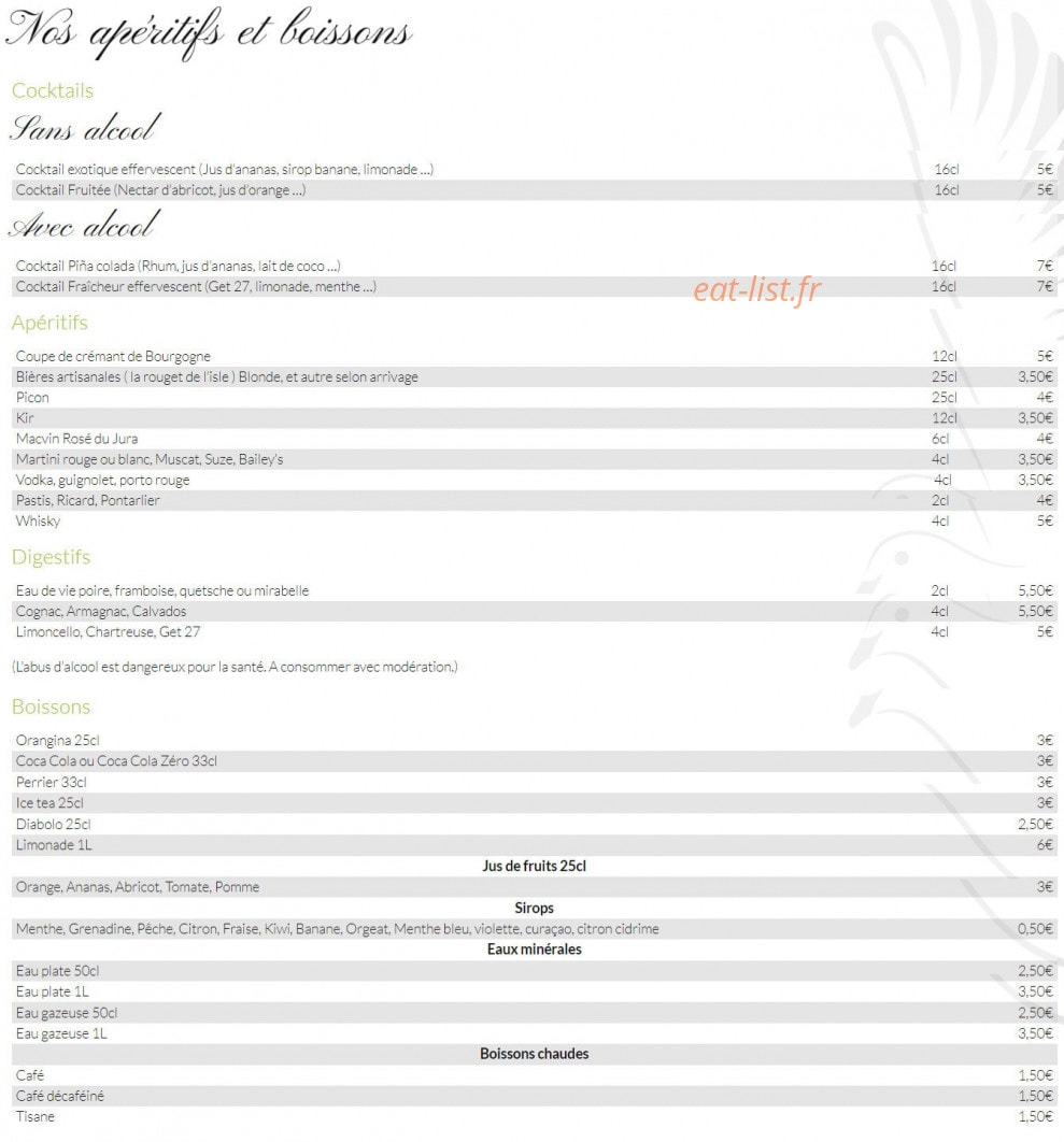 L'Agape — carte page 4