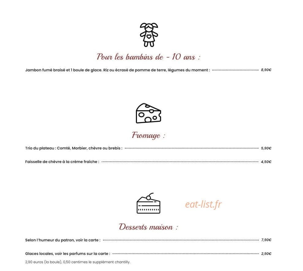 L'Auberge du Pont du Diable — carte page 3