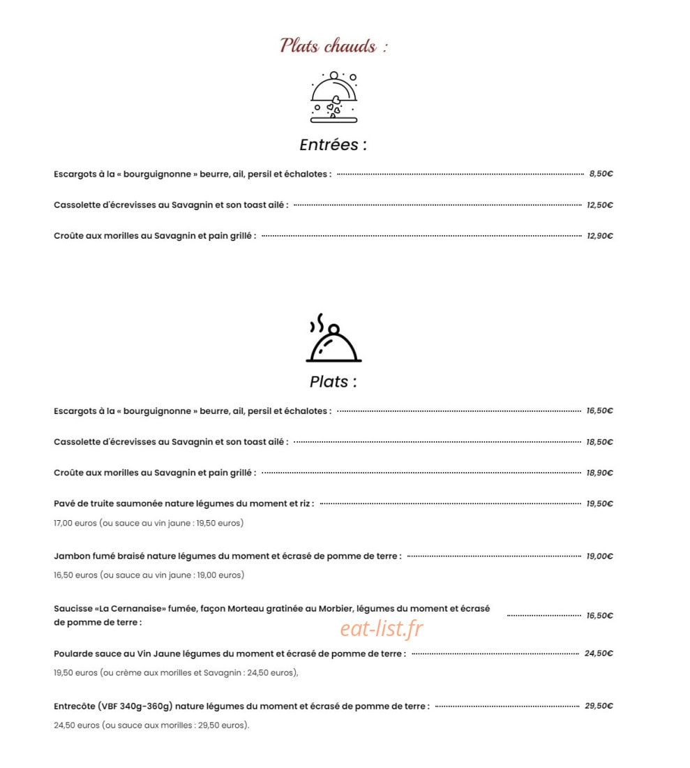 L'Auberge du Pont du Diable — carte page 2