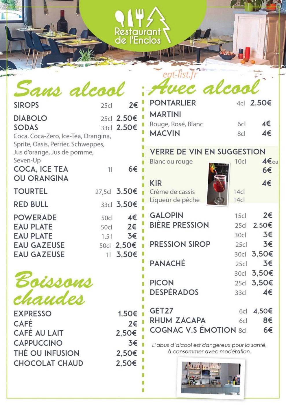 Restaurant de l'Enclos — carte page 3