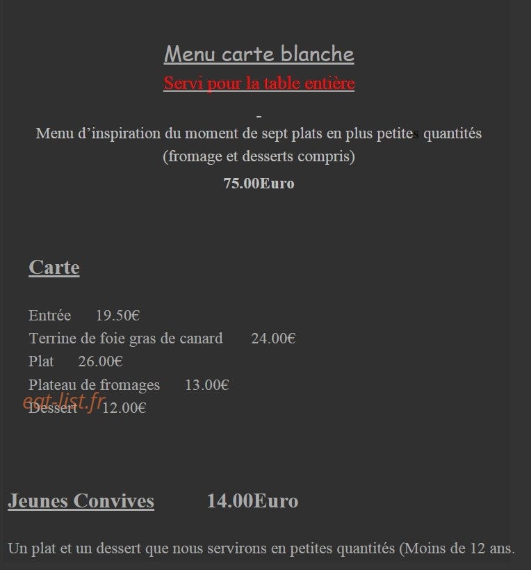 Bistrot PI — carte page 3