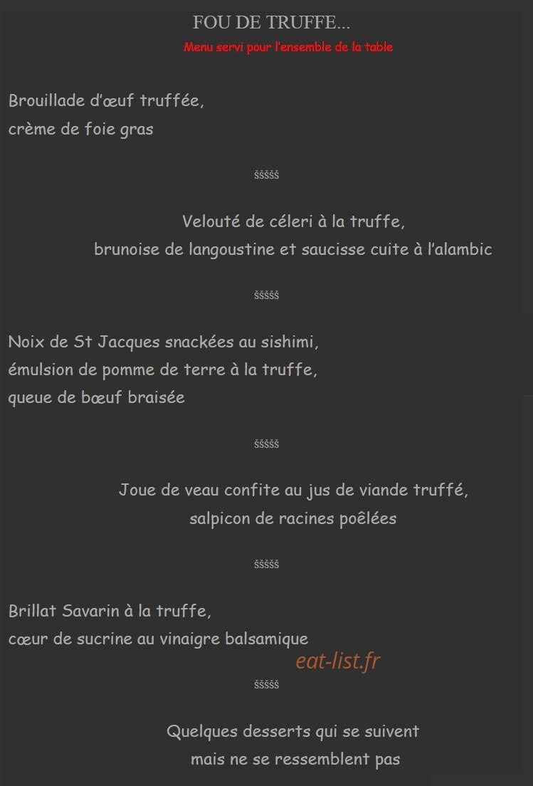 Bistrot PI — carte page 1