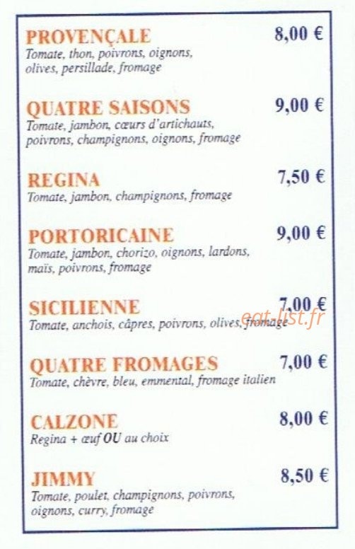 Camion Real Pizza — carte page 3