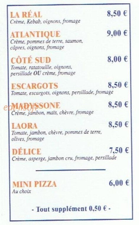 Camion Real Pizza — carte page 5