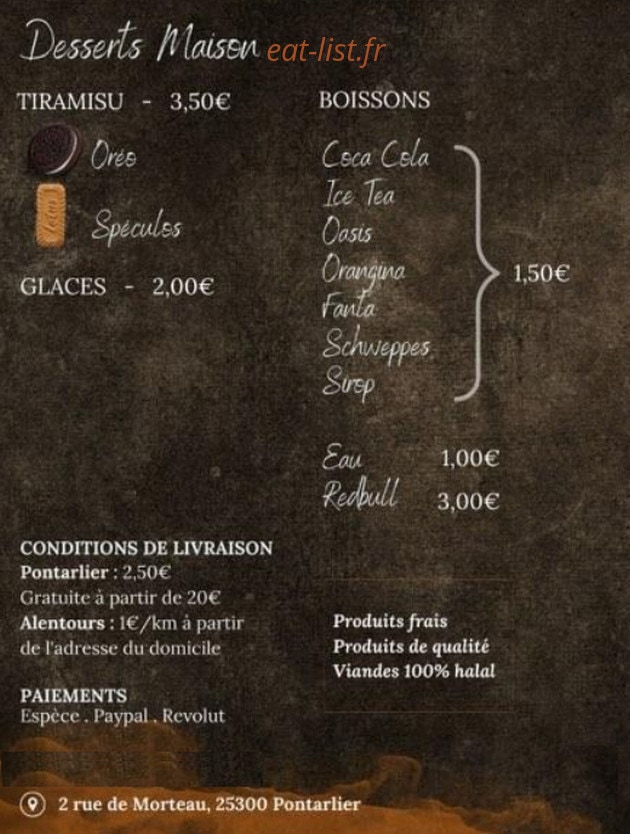 Colonel Food — carte page 4