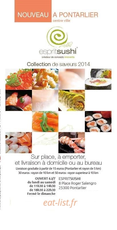 Esprit sushi — carte page 9