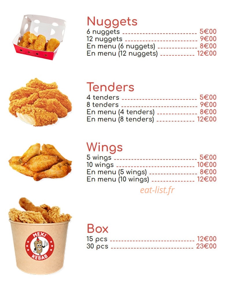 Mexi Kebab — carte page 11