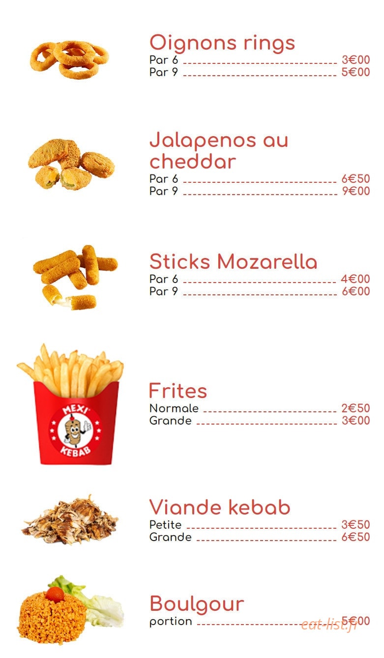 Mexi Kebab — carte page 9