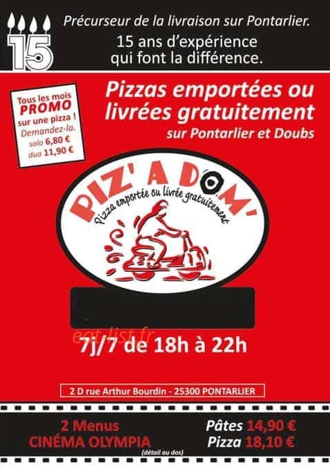 Piz'a Dom' — carte page 1