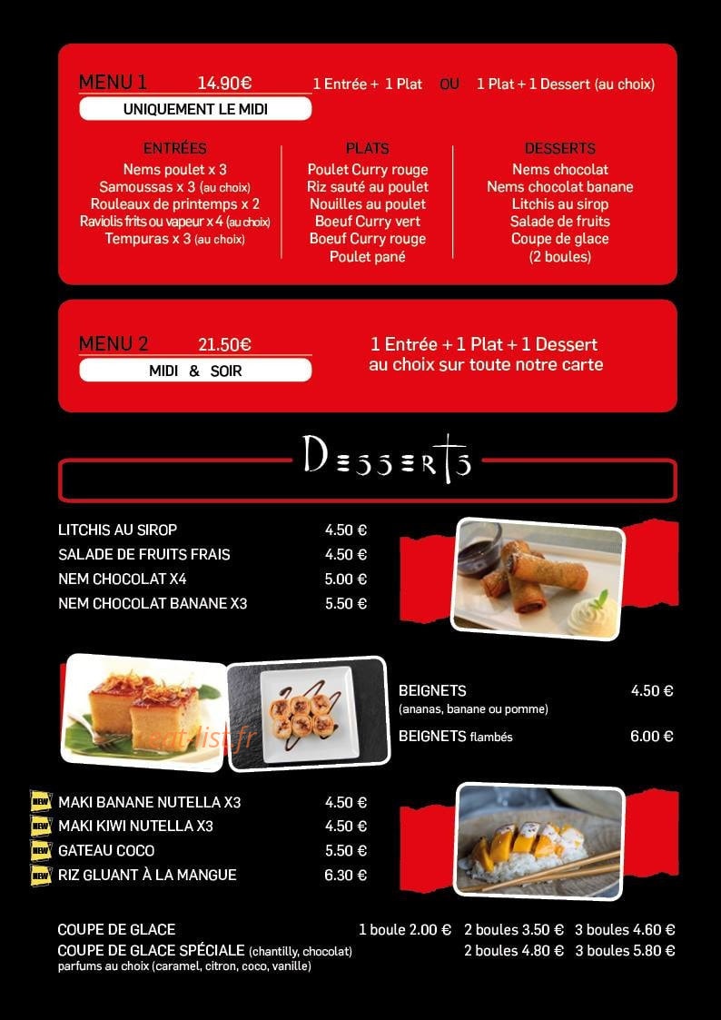 Sushi Thai — carte page 11