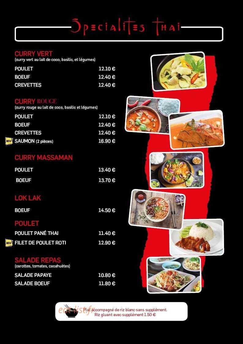 Sushi Thai — carte page 9