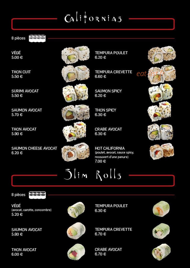 Sushi Thai — carte page 4