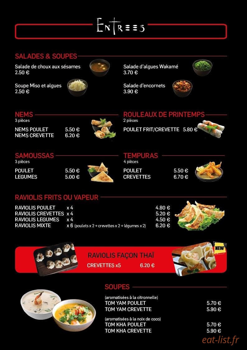 Sushi Thai — carte page 2