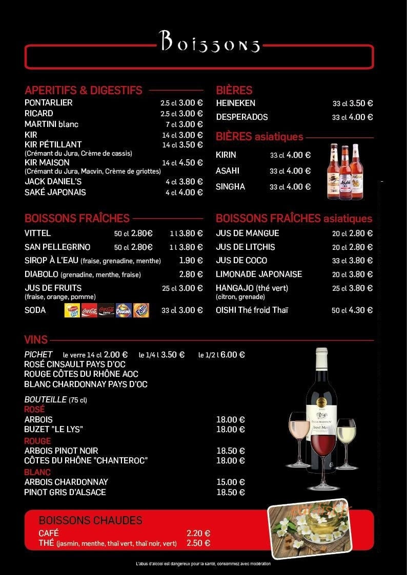 Sushi Thai — carte page 12