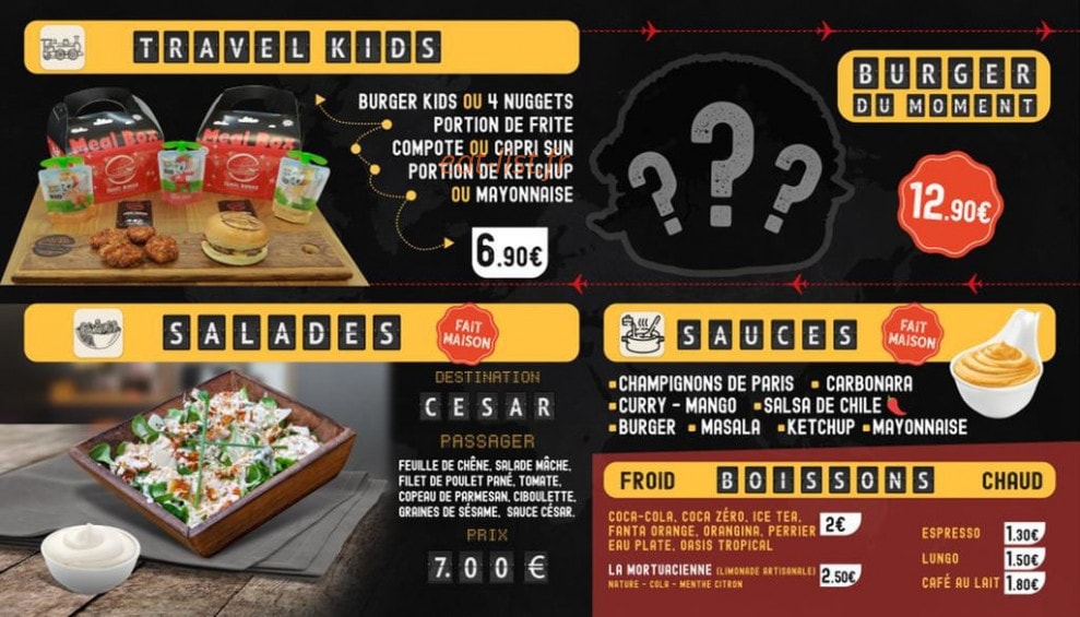 Travel Burger — carte page 3