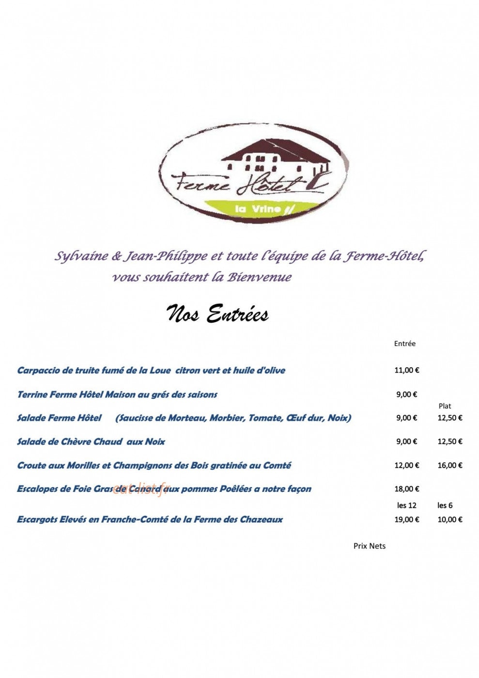 La Vrine — carte page 1