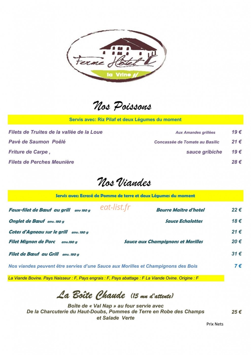 La Vrine — carte page 2