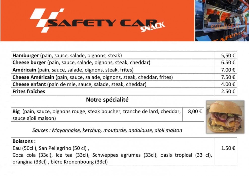 Safety car — carte page 1