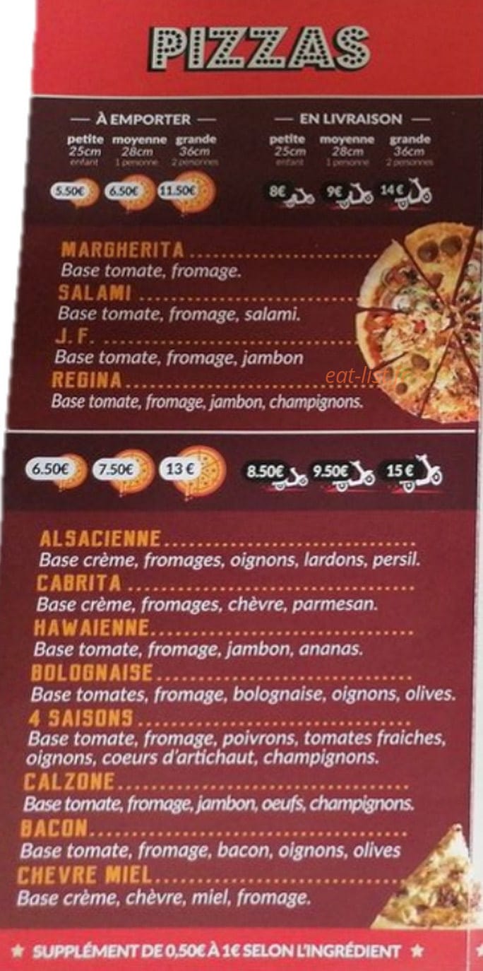Lm Pizza — carte page 2