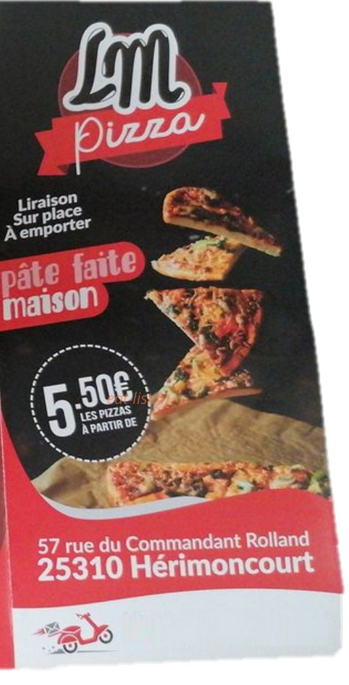 Lm Pizza — carte page 1