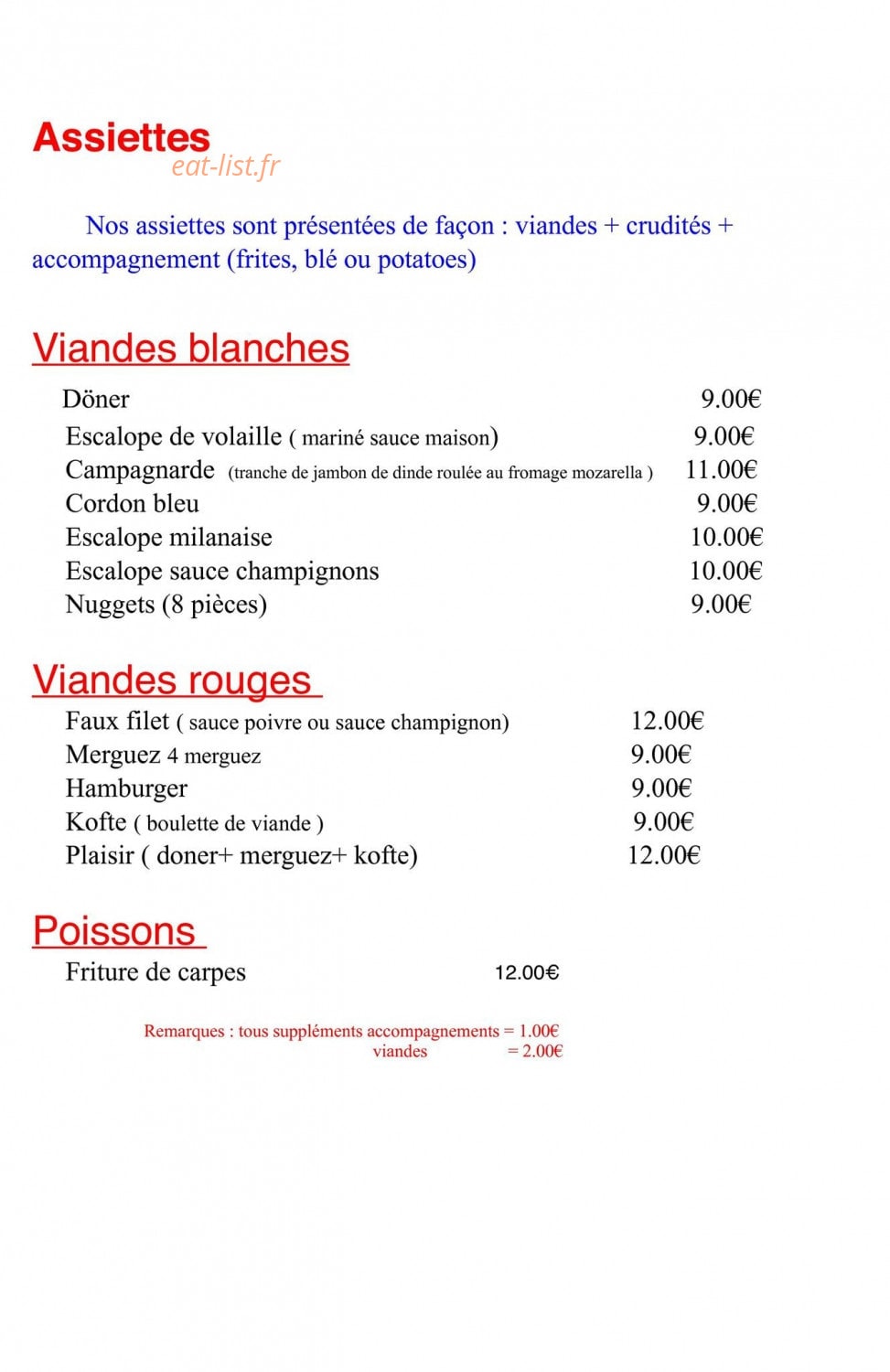 O Délice de Fatih — carte page 3
