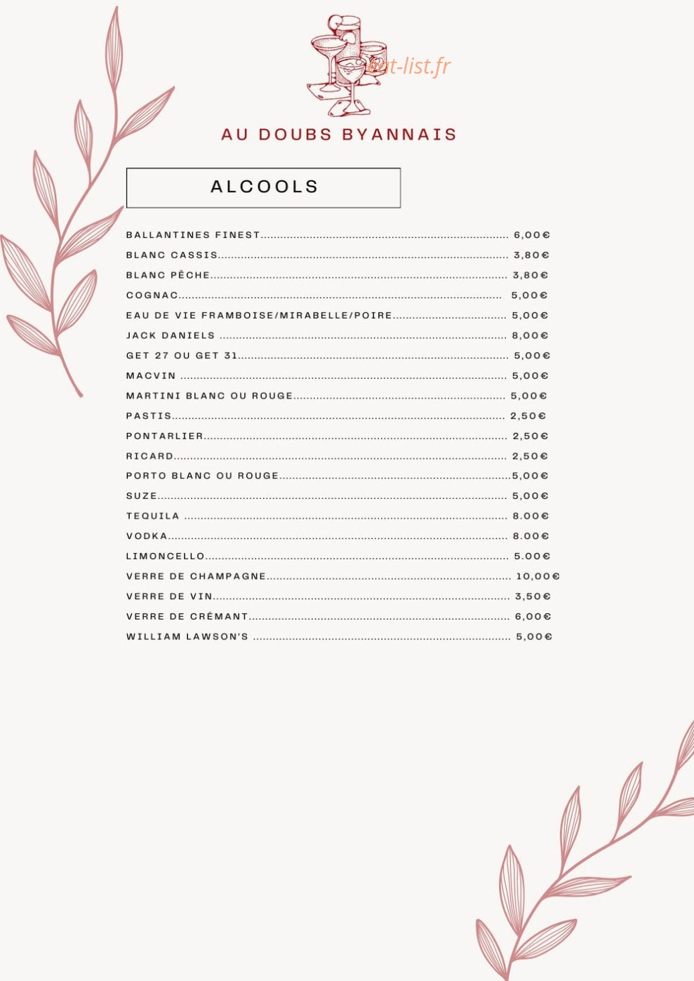 Au Doubs Byannais — carte page 4