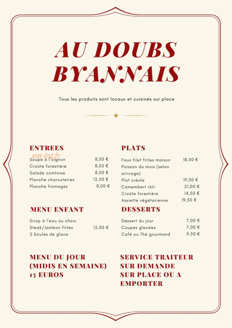 Au Doubs Byannais — carte page 1