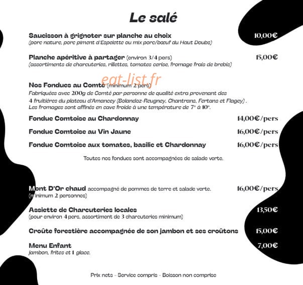 La Loge — carte page 1