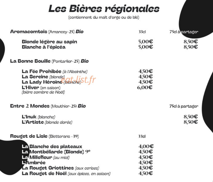 La Loge — carte page 2