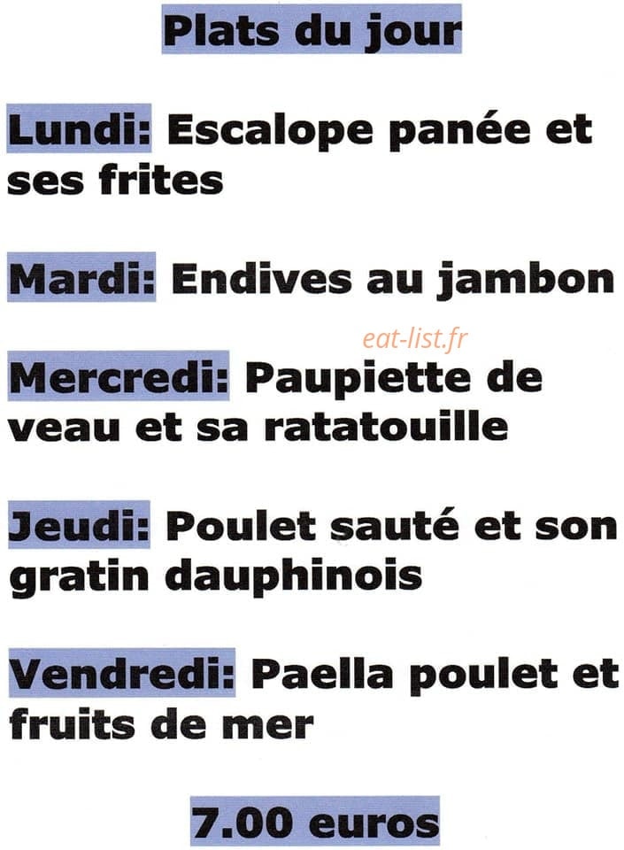 Bar restaurant montfort — carte page 2