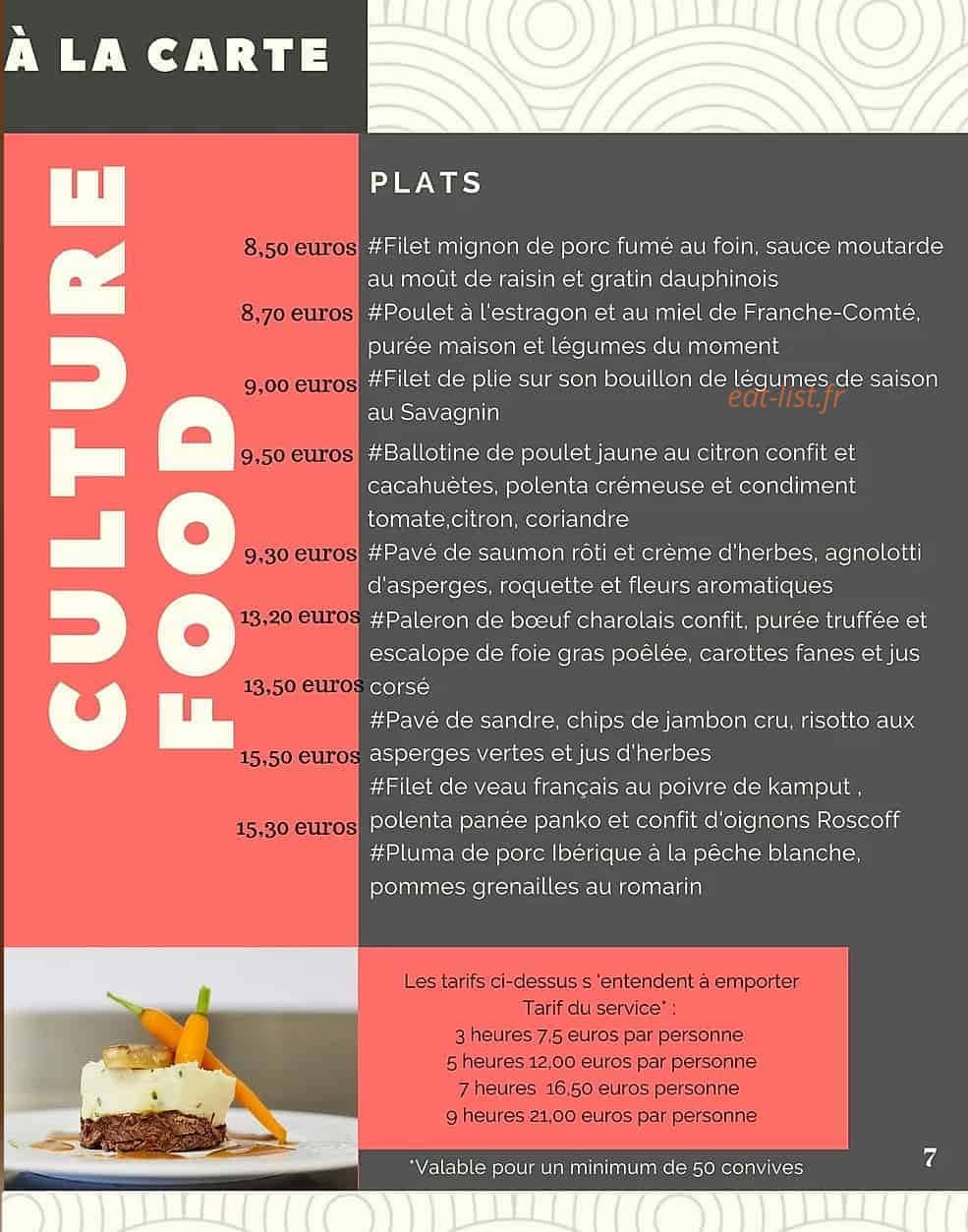 Culture food — carte page 6