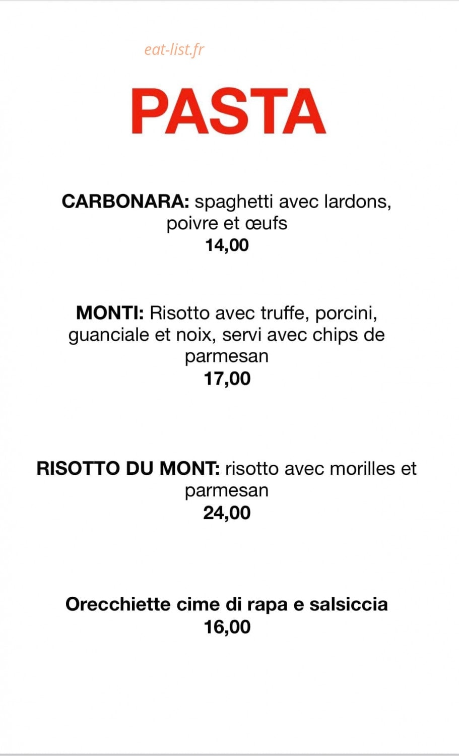 La Tavernetta — carte page 2