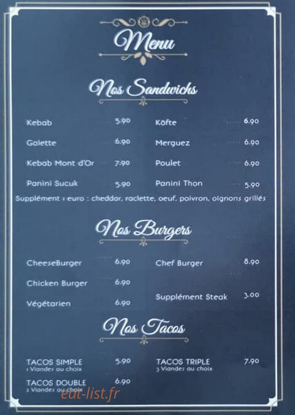 Restaurant de Jougne — carte page 2