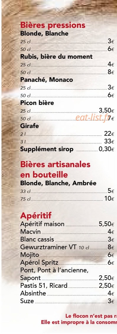 Le Flocon — carte page 1