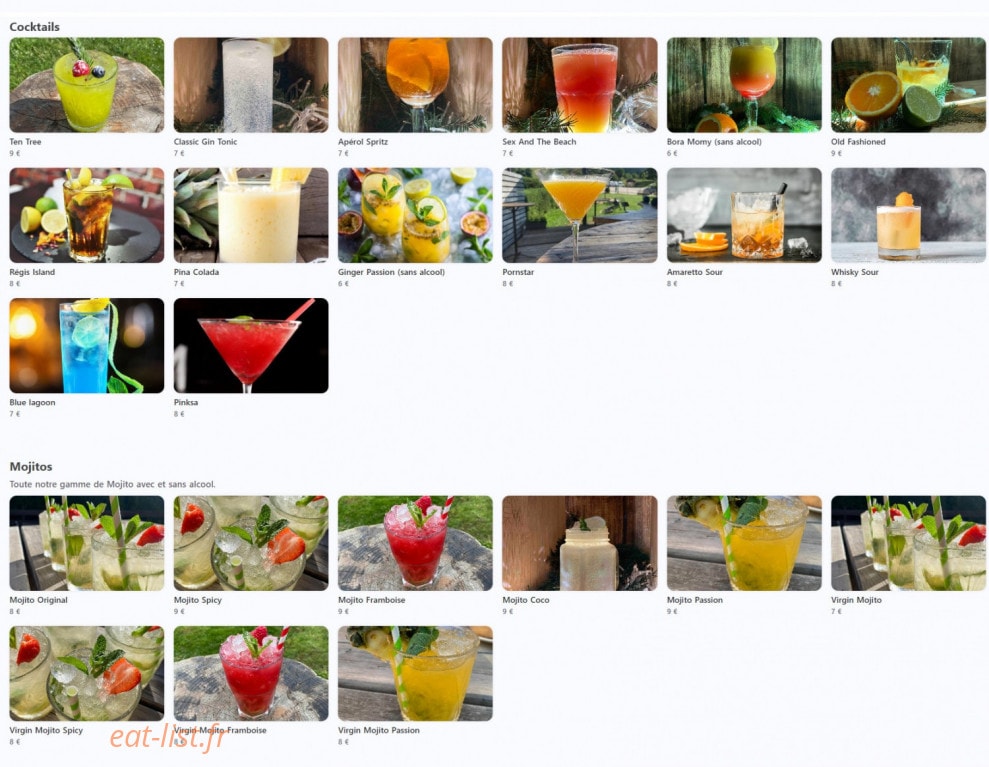 Gliss'Bar — carte page 2