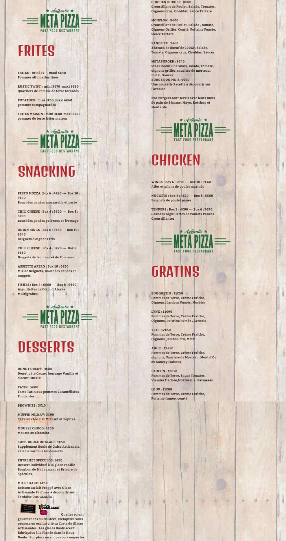 Metapizza — carte page 3