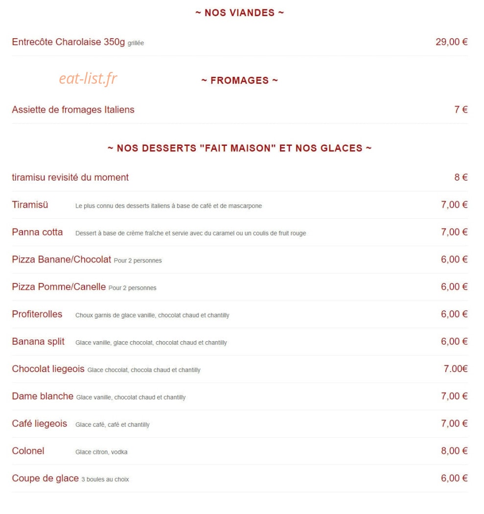 La Novita — carte page 4