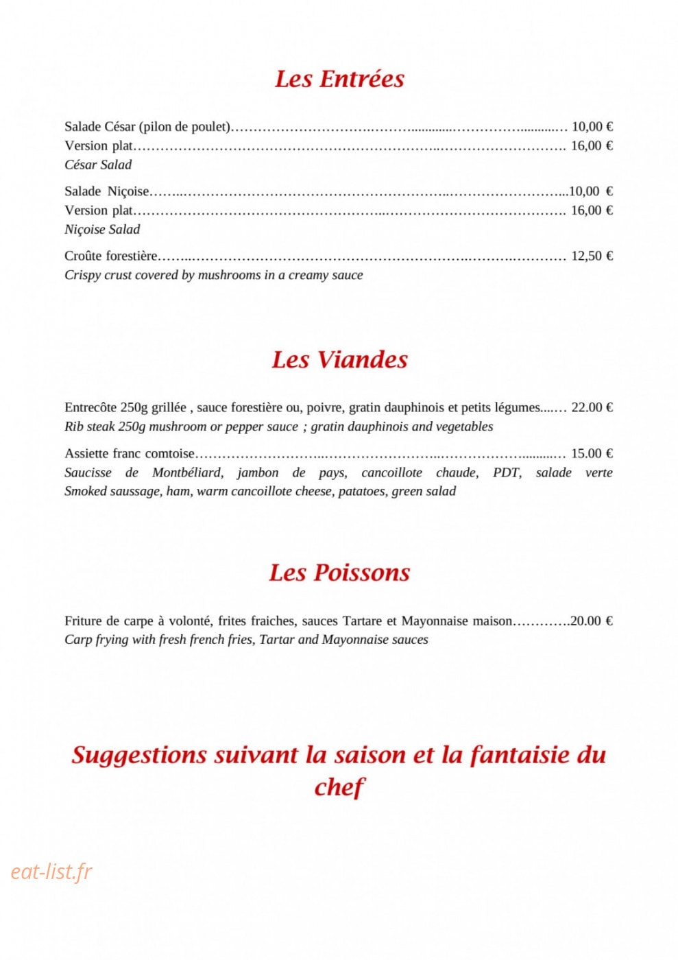 Charme Hôtel — carte page 1