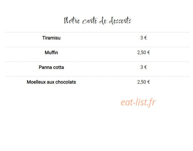 Buena pasta — carte page 5