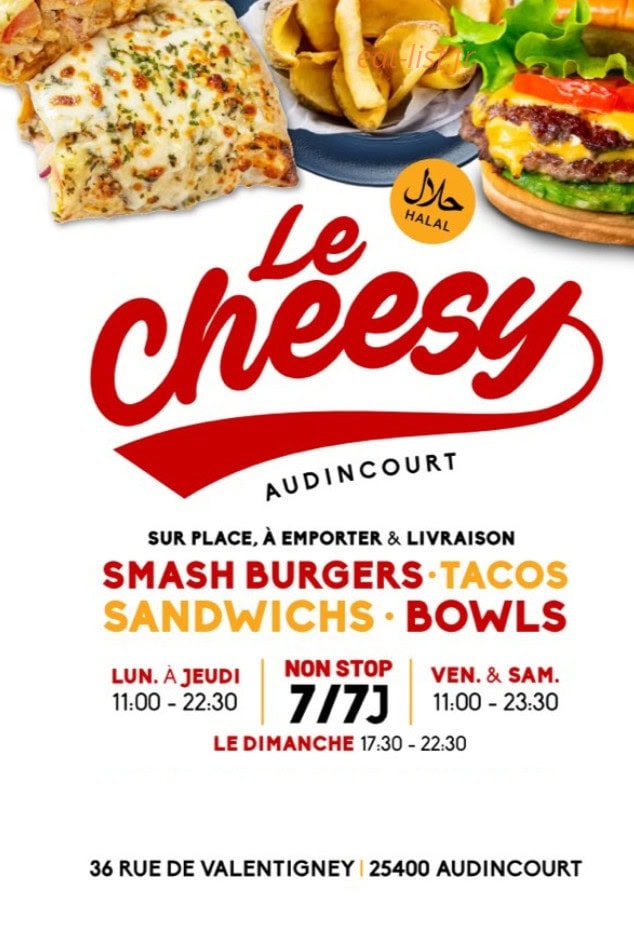 Le Cheesy — carte page 1